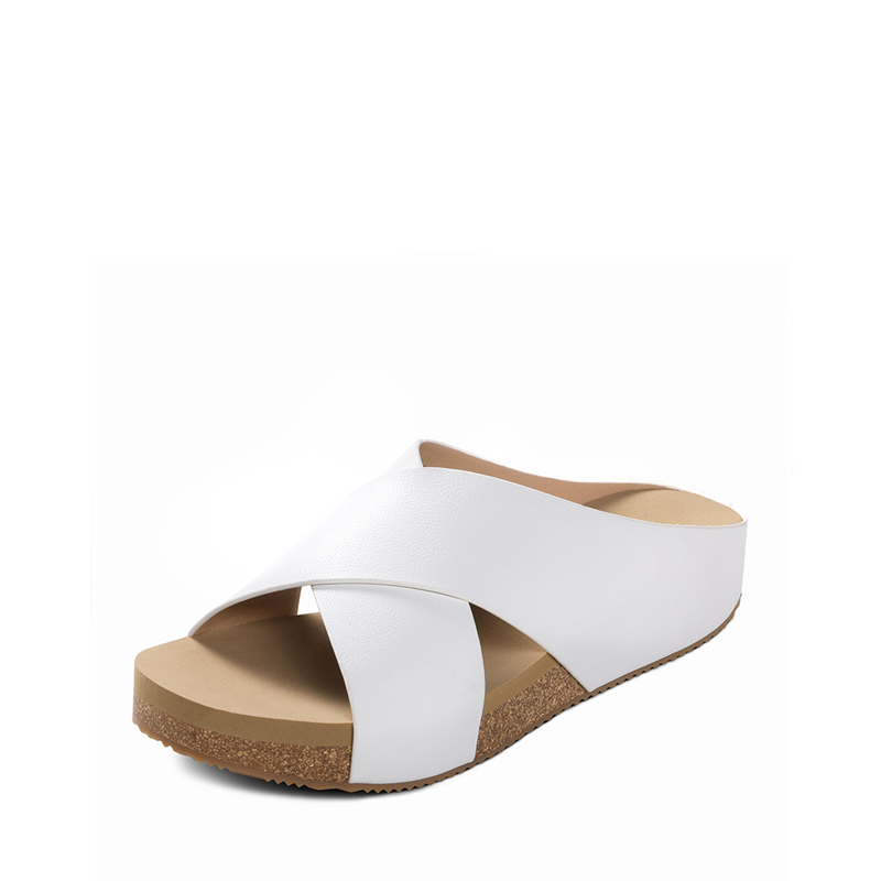 White criss shop cross sandals